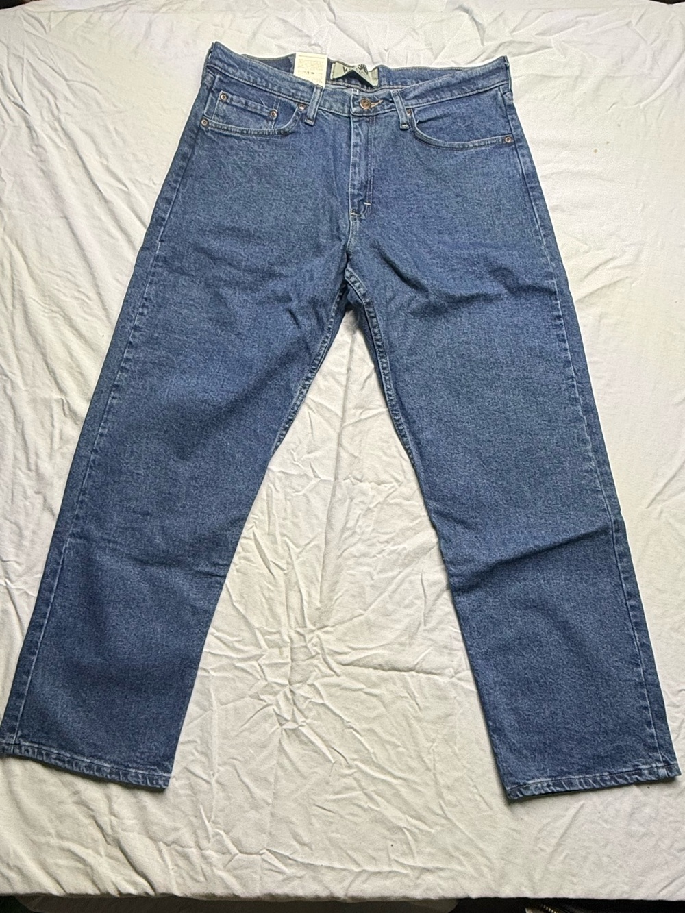 Wrangler Straight-Leg Men's Denim Jeans in Blue